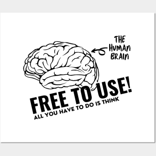 The Human Brain - Free To Use! Posters and Art